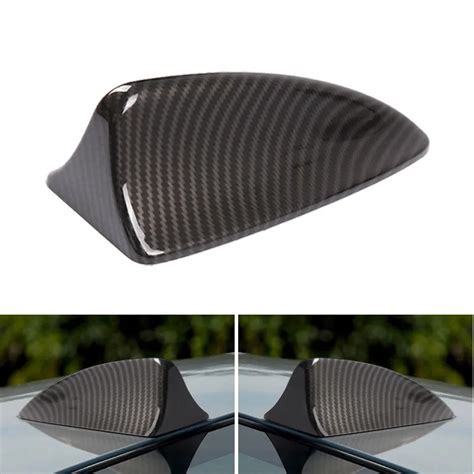 Abs Carbon Fiber Texture Car Roof Shark Fin Antenna Aerials Cover Trim For Bmw 5 Series E60 2004