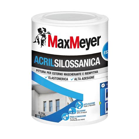 Pittura Al Quarzo Per Intonaco MAX MEYER Acril Bianco Ruvido 0 75 L