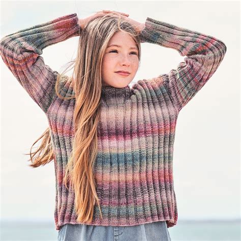 Strickanleitung Kinderpullover mit Farbverlauf günstig online kaufen