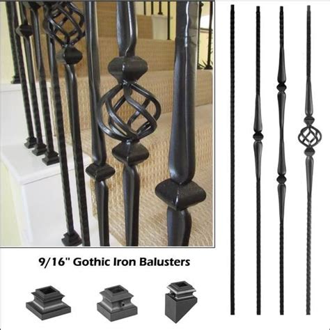 916 Gothic Iron Balusters Satin Black Hammered Etsy Iron