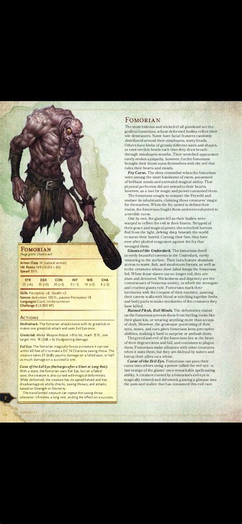 Fomorian Giant | Dungeons and dragons homebrew, Dungeons and dragon, D ...