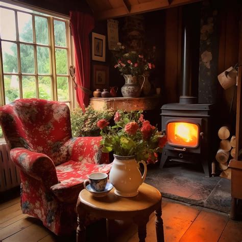 Premium AI Image | An interior of a national trust cottage