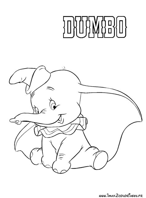 Coloriages Dumbo De Walt Disney Dumbo Est Un Jeune éléphanteau A Imprimer