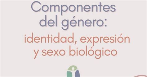 Componentes De Género Identidad Expresión Y Sexo Biológico