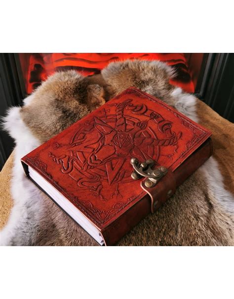 Baphomet Leather Journal Noteboek Boutique Trukado Boutique Trukado