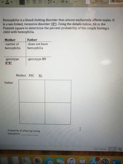 Answered Sa Sex Linked Recessive Disorder X Bartleby