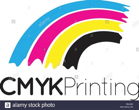 Cmyk Printing Logo Icon Graphic Design Template Illustration Stock