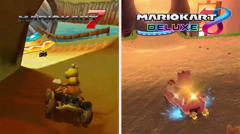 Comparativa en vídeo de las nuevas pistas de Mario Kart 8 Deluxe con