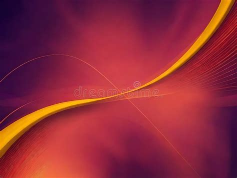 Abstract Curved Design In Red And Yellow Gradient Hues Generative Ai