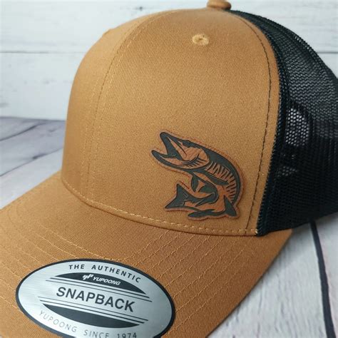 MUSKIE HAT Muskie Fishing Gifts Fisherman Hat Musky Patch Cap