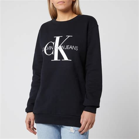 Calvin Klein Monogram Logo Sweatshirt In Black Lyst