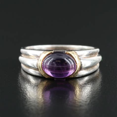 Vintage Tiffany & Co. Sterling Amethyst Ring with 18K Accent | EBTH