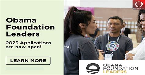 Apply For The Obama Foundation Leaders Usa Program 2023 Oya Opportunities