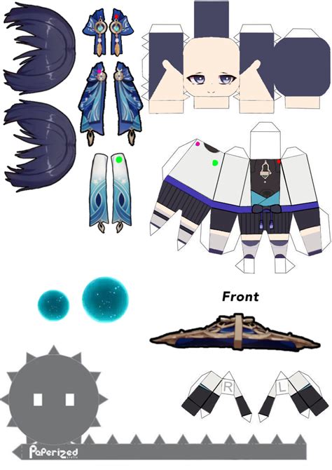 Wanderer Papercraft 1 2 Anime Paper Paper Doll Template Anime Crafts