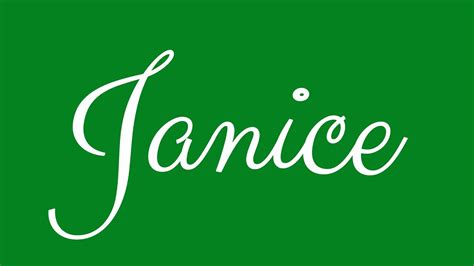 Learn How To Sign The Name Janice Stylishly In Cursive Writing Youtube