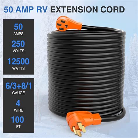 Nilight Ft Rv Ev Extension Cord V Heavy Duty Gauge