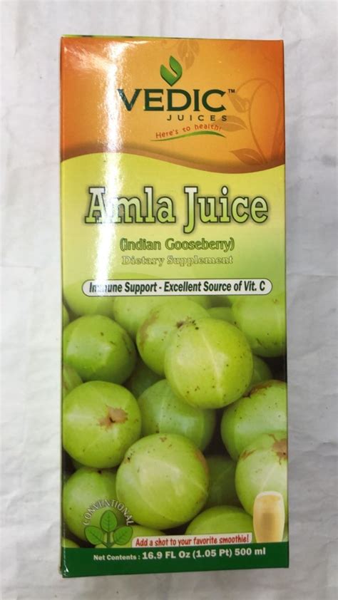 Vedic Juices Amla Juice Indian Gooseberry 500 Ml