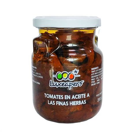 LUXEAPERS Tomate Seco En Aceite De Oliva Virgen Extra Finas Hierbas En