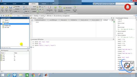 Save Variables From Matlab Workspace Save Command In Matlab File