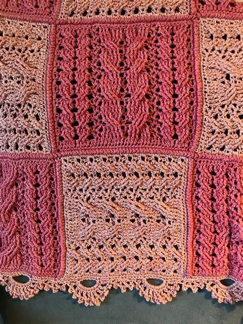 Wheat Cabled Heirloom Baby Blanket Etsy