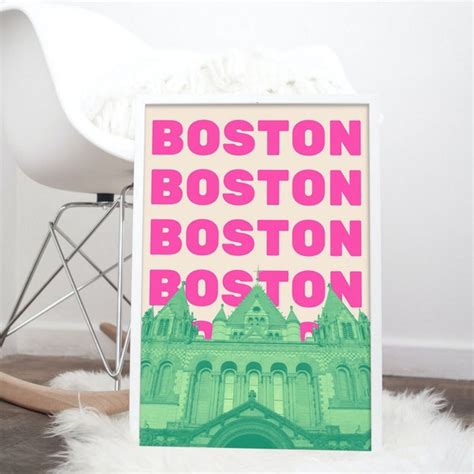 Boston Wall Art Etsy