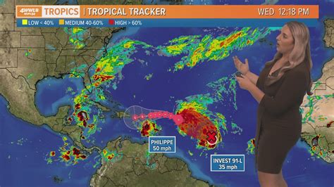 Wednesday Noon Tropical Update Tropical Storm Philippe And Invest 91