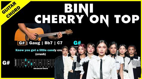 Bini Cherry On Top [ Acoustic Version ] Guitar Chord Play Along