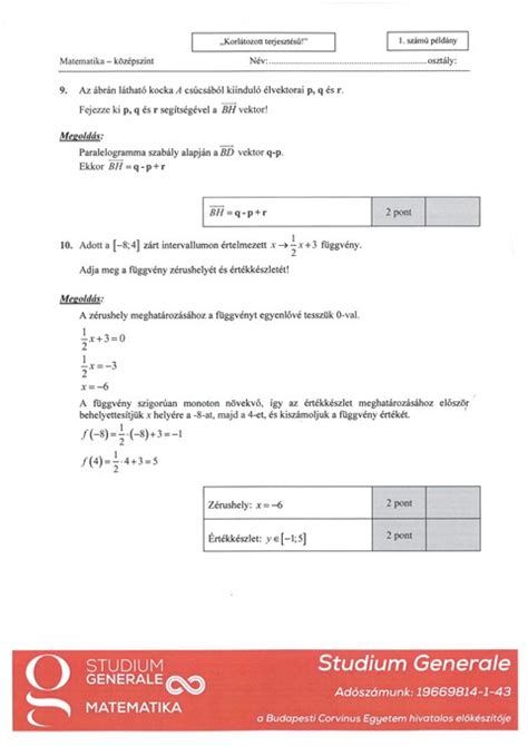 Érettségi feladat megoldás cocorent pt