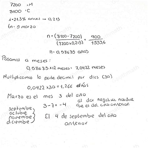 Solved En Qu Fecha Se Recibi Un Pr Stamo Por Si El