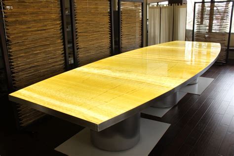 Custom Backlit Onyx Dining Table Gpi Design