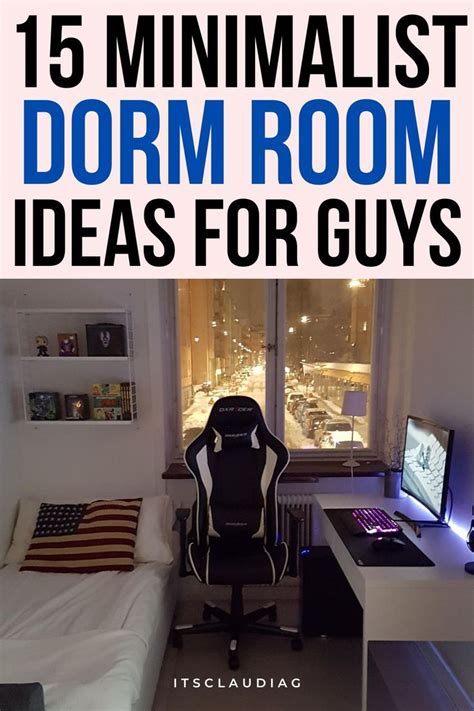 15 Dorm Room Ideas For Guys They Can Easily Recreate Its Claudia G Man Room Dorm Room Dorm