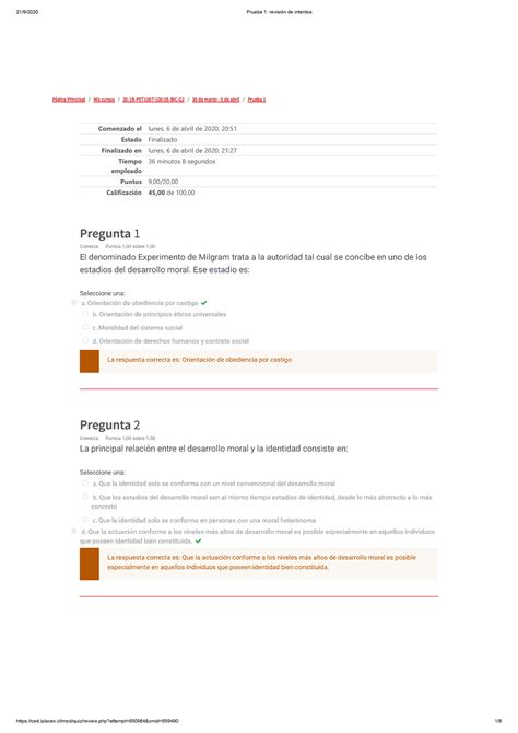Prueba 1 Etica Página Principal Mis Cursos 20 1b Pet1007 100 05
