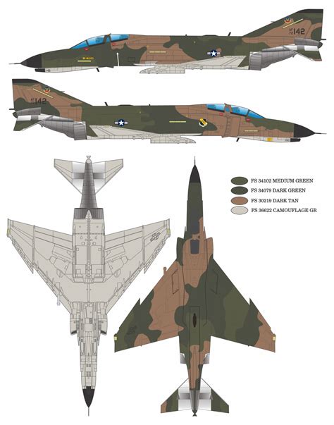 McDonnell Douglas F 4C D E G Phantom II Southeast Asia SEA Color