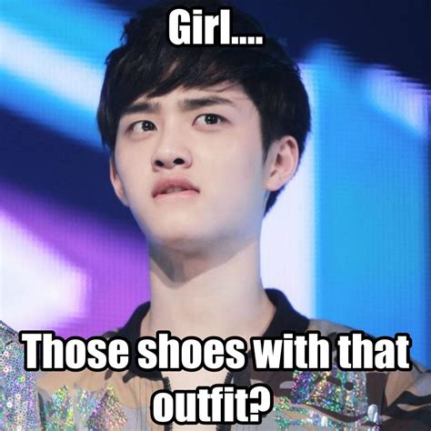 Kyungsoo Is Forever Judging U Exo Memes Colourful Outfits Xoxo