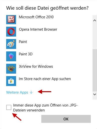 Standardprogramm in Windows 10 festlegen oder ändern