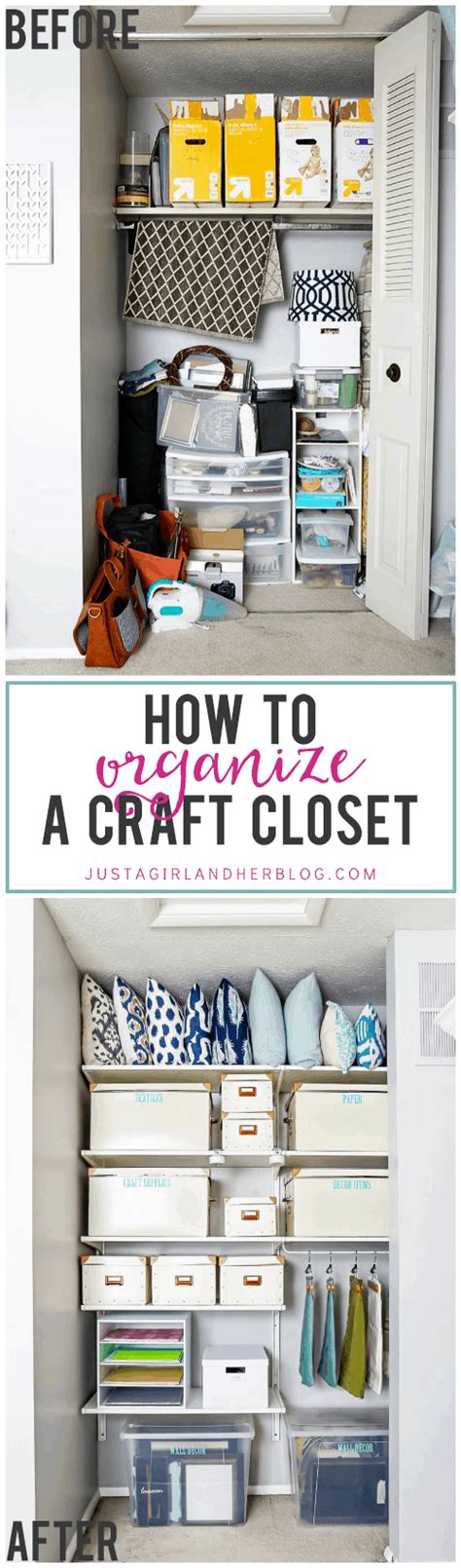 How To Organize A Craft Closet Just A Girl And Her Blog