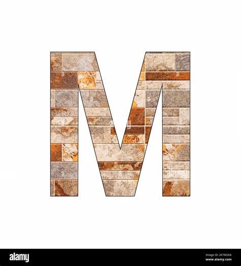 Alphabet Letter M Rustic Tile Background Stock Photo Alamy