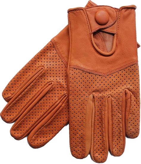 Riparo Womens Genuine Leather Full Finger Driving Gloves X Large Tan