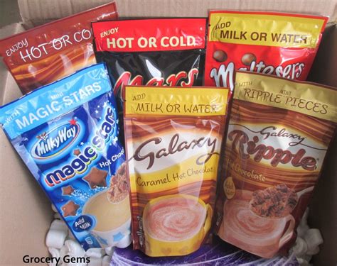 Grocery Gems New Mars Hot Chocolate Pouches Including Magic Stars Galaxy Ripple