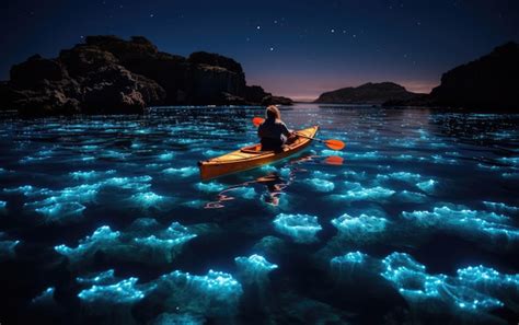 Premium Photo | Bioluminescent Kayaking for Valentine