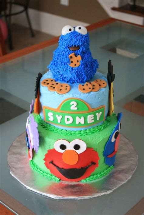 Sesame Street Birthday Cake All Fondant Details