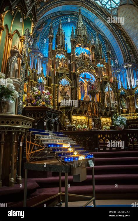 Interior of Notre-Dame Basilica (Montreal Stock Photo - Alamy