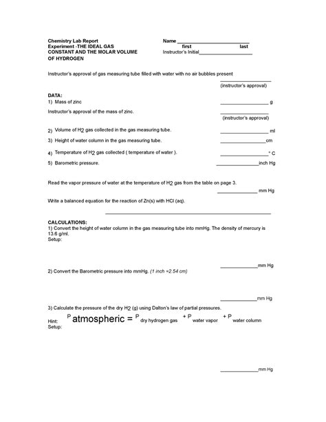 Lr1 This Is Coursework For General Chemistry Lab Chemistry Lab