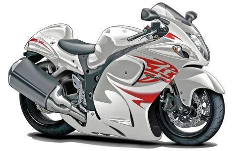 Suzuki Hayabusa White Red Bike By Maddmax