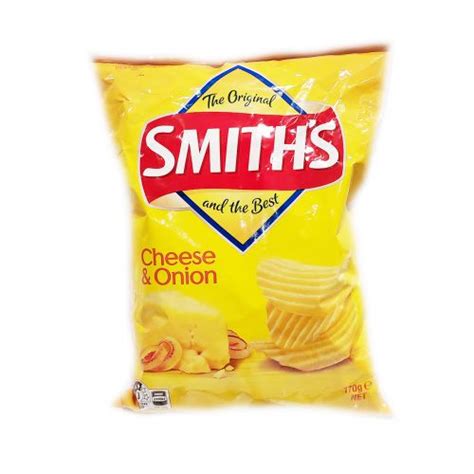 Confectionery And Snacks Smiths Cheese Onion Crinkle Chips 170g