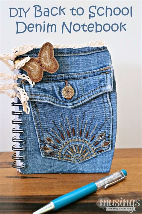 Diy Back To School Denim Notebook Musings From A Stay At Home Mom