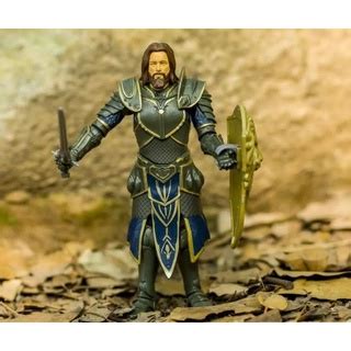 Kit 4 Boneco Toy Warcraft Lothar Medivh Durotan Blackhand Stormrage