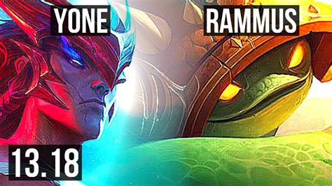 Yone Vs Rammus Top Solo Kills Games M Mastery