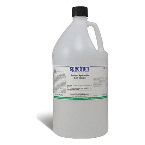 Spectrum Sodium Hydroxide Solution Standards And Solutions Jug 4 L 6pjp8 S 340 4ltpl