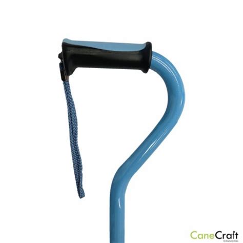 Offset Handle Walking Cane With Soft Rubber Grip Aqua Blue 1 Fred